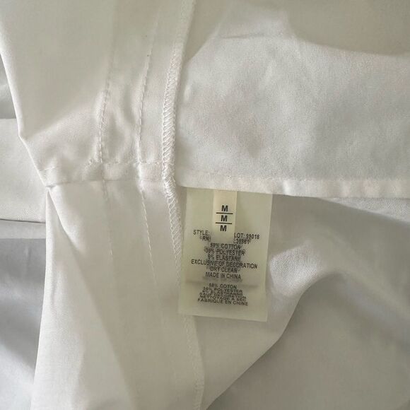 Elie Tahari Women’s White Sleeveless Button Down Blouse with Fringes Size Medium - Picture 7 of 11